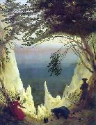 Caspar David Friedrich Chalk cliffs on Rugen by Caspar David Friedrich oil painting